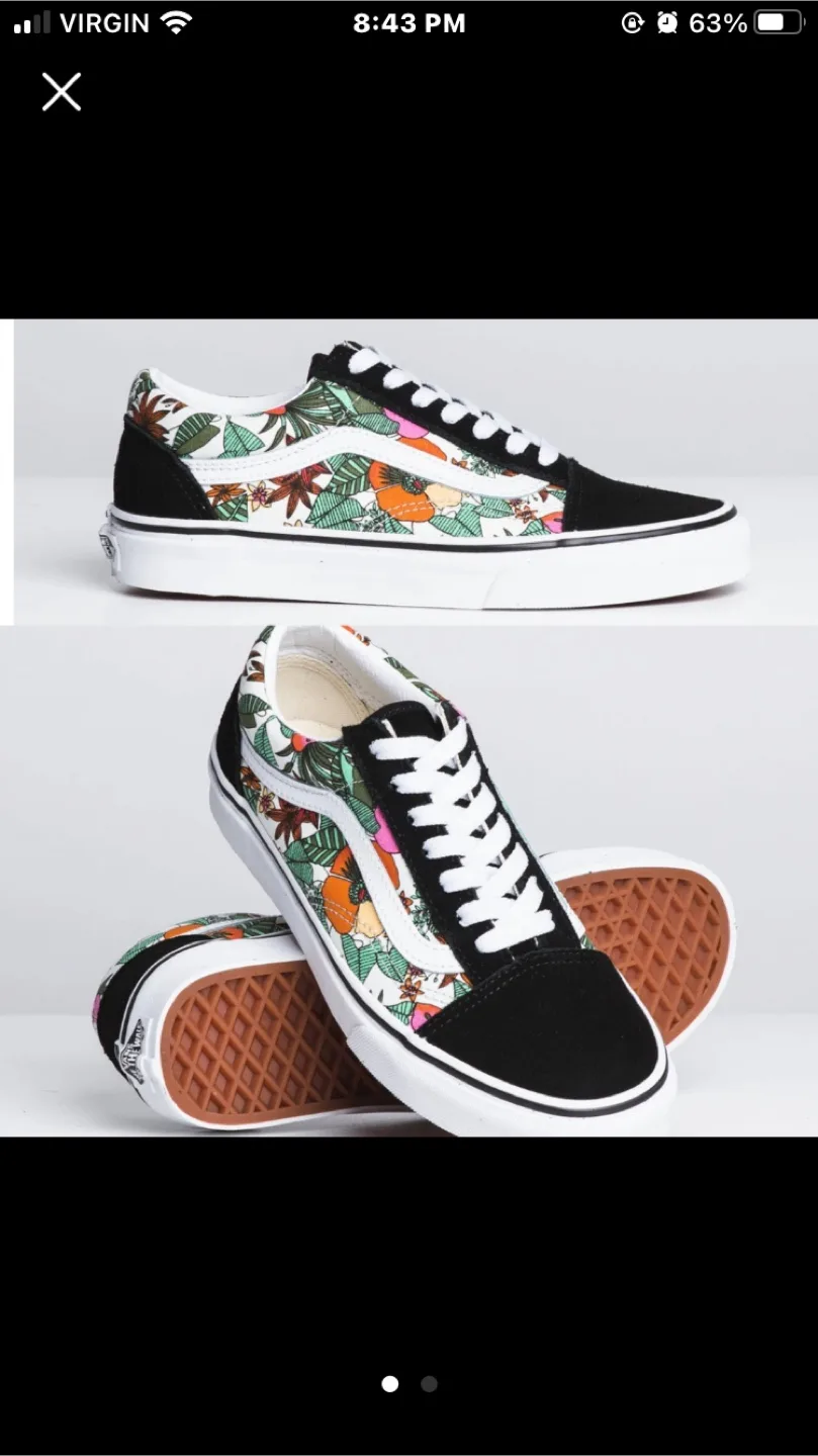 Vans Old Skool Floral Shoes thumbnail