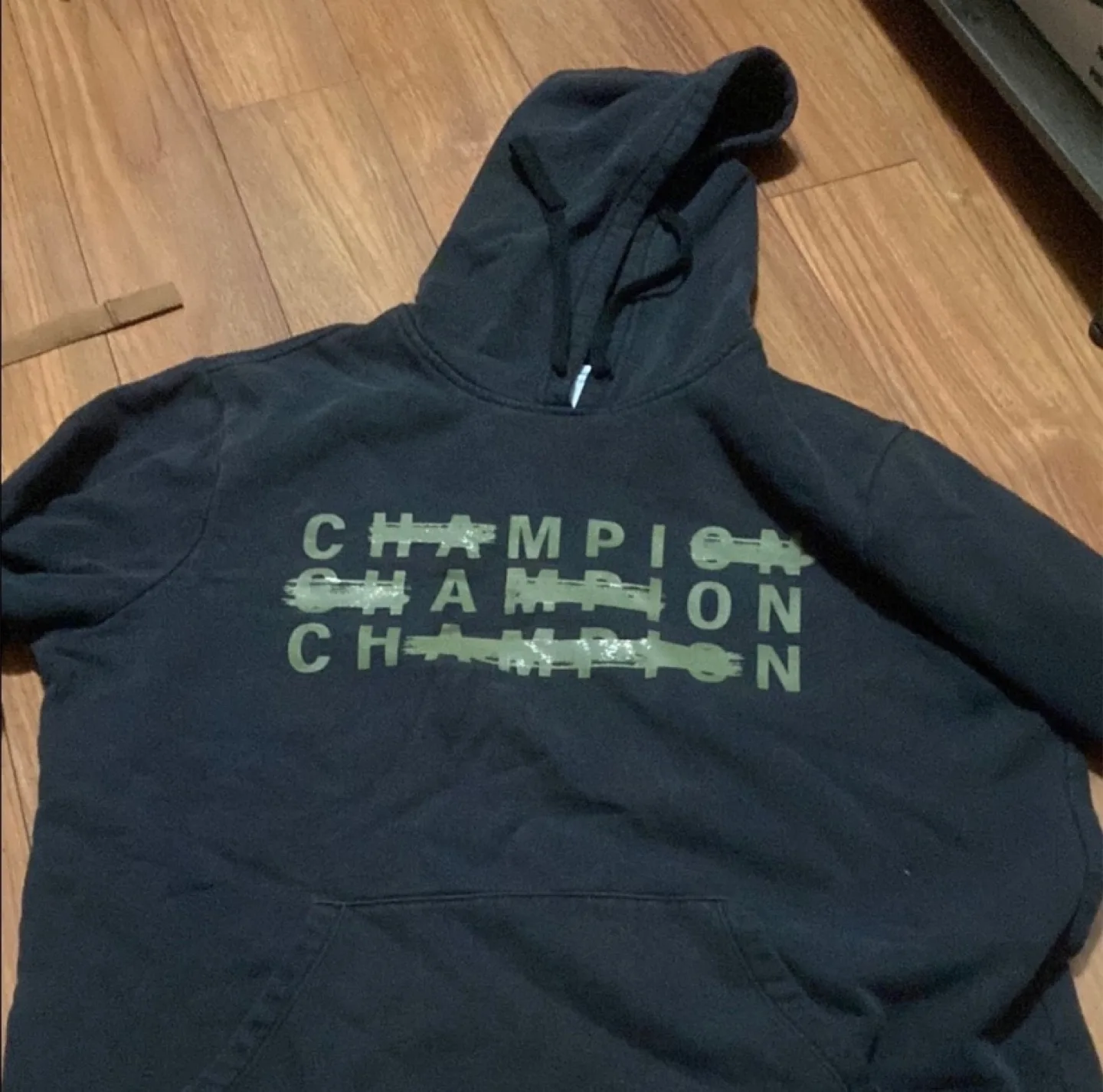 Champion Black Hoodie - Size L thumbnail