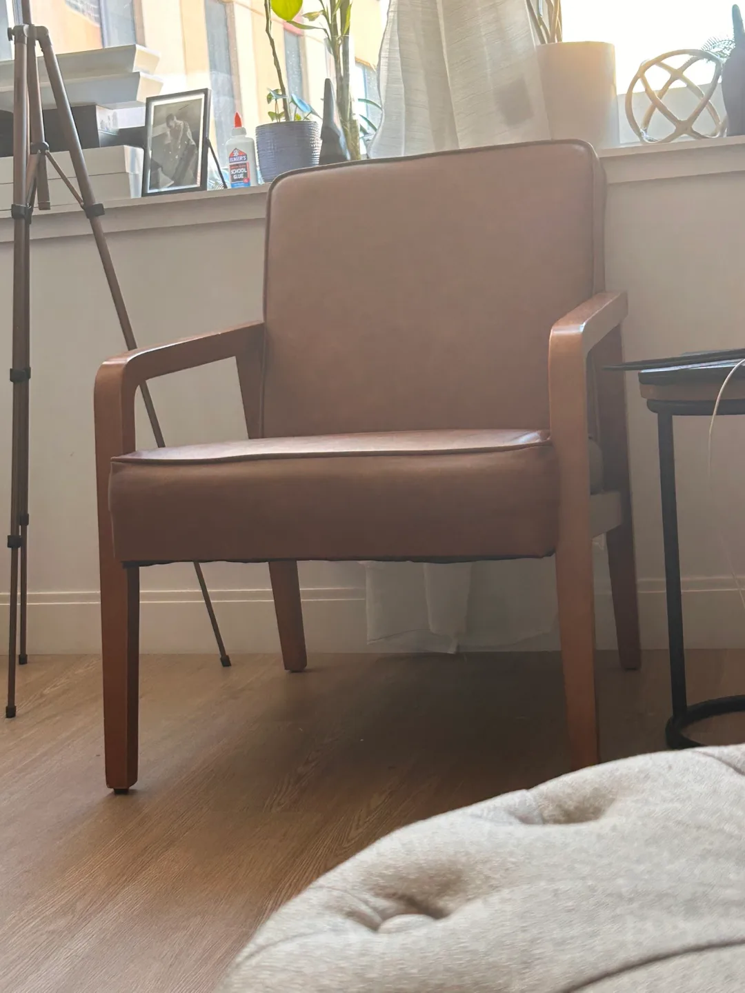 Faux Leather Accent Chair thumbnail