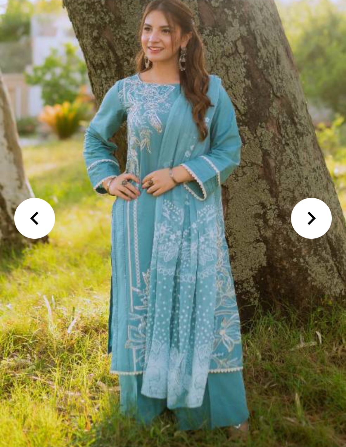 Teal Embroidered 3-Piece Suit