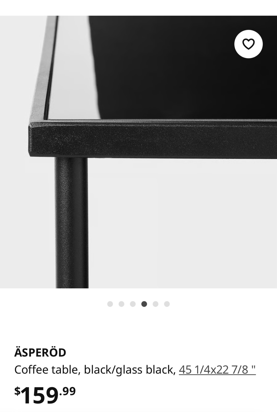IKEA ÄSPERÖD Black Coffee Table - photo 5