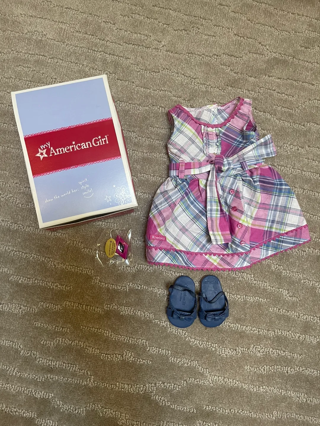 Matching American Girl Doll Plaid Party Dress Set 🇨🇦 thumbnail