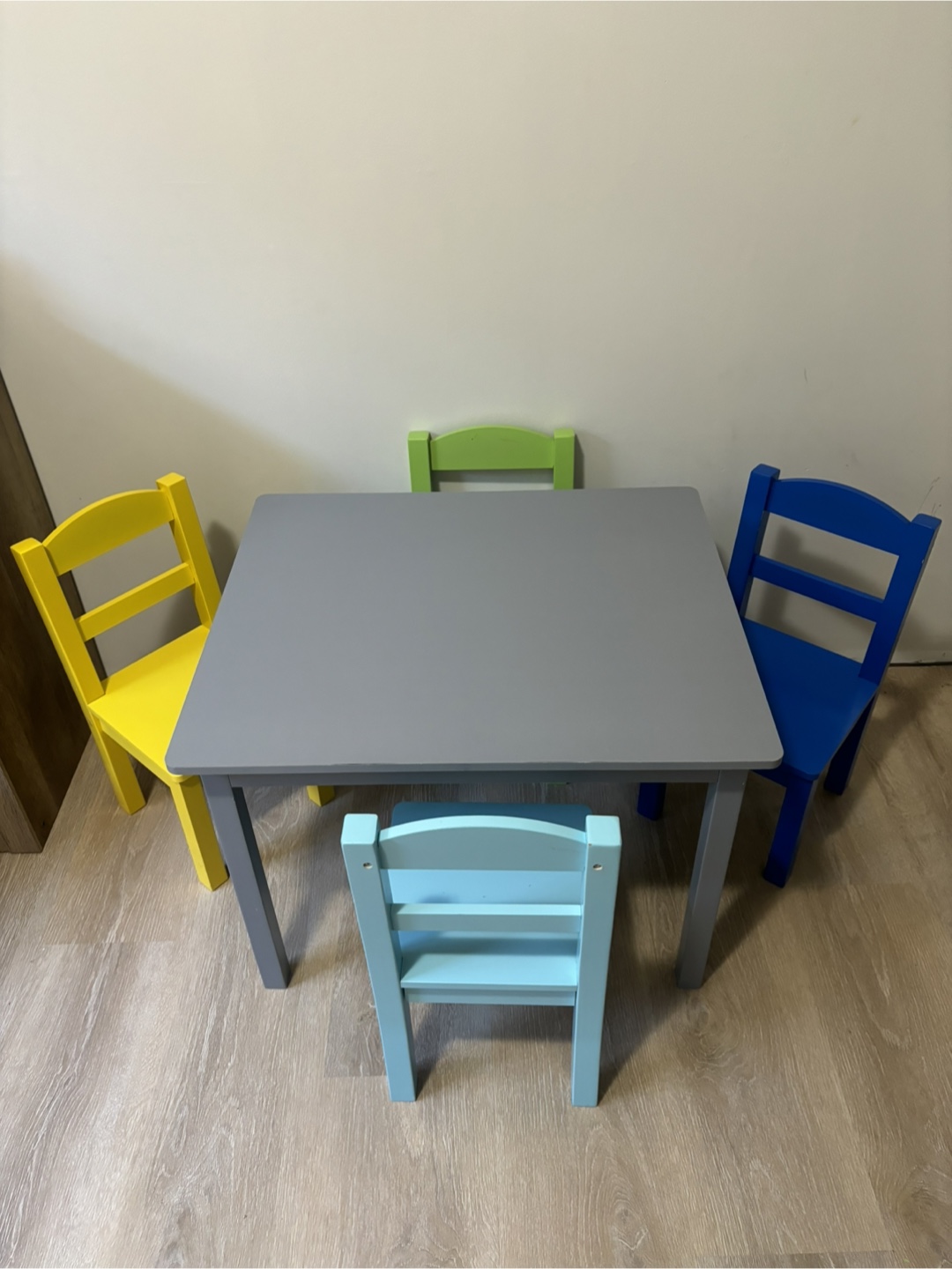 Kids Table with 4 Chairs - Multi-coloured