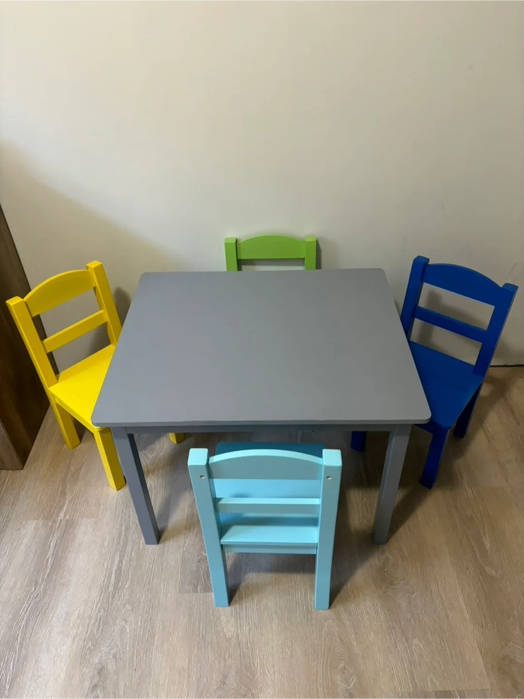 Kids Table with 4 Chairs - Multi-coloured thumbnail