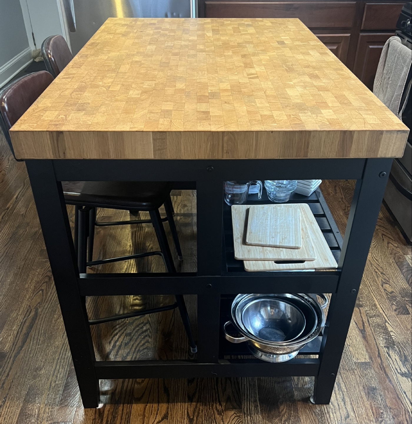 IKEA VADHOLMA Kitchen Island - Black/Oak - photo 2