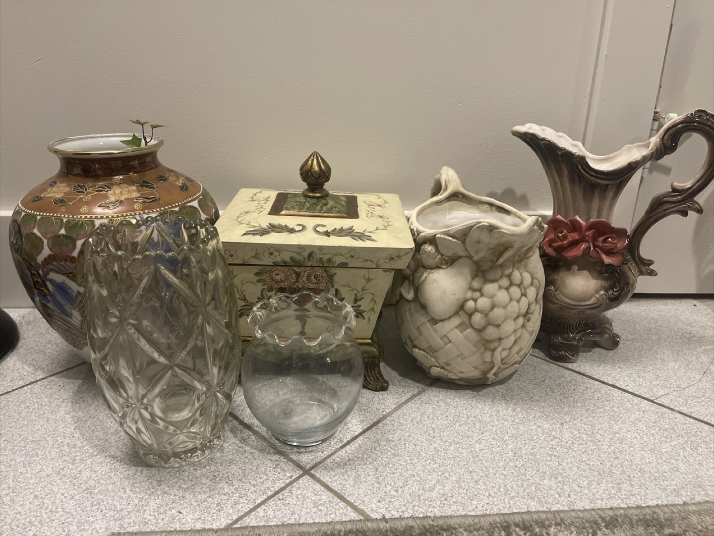Assorted Vases and Decorative Box