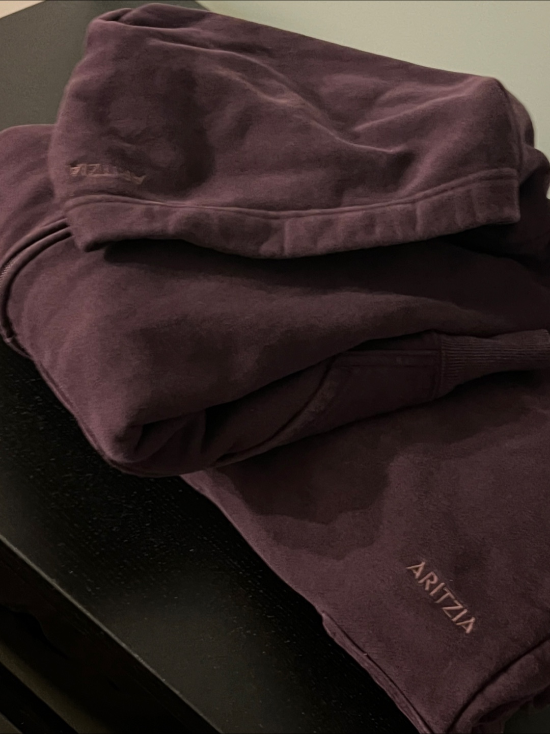 Aritzia Zip Hoodie + Cargo Sweatpants Set - Noble Purple