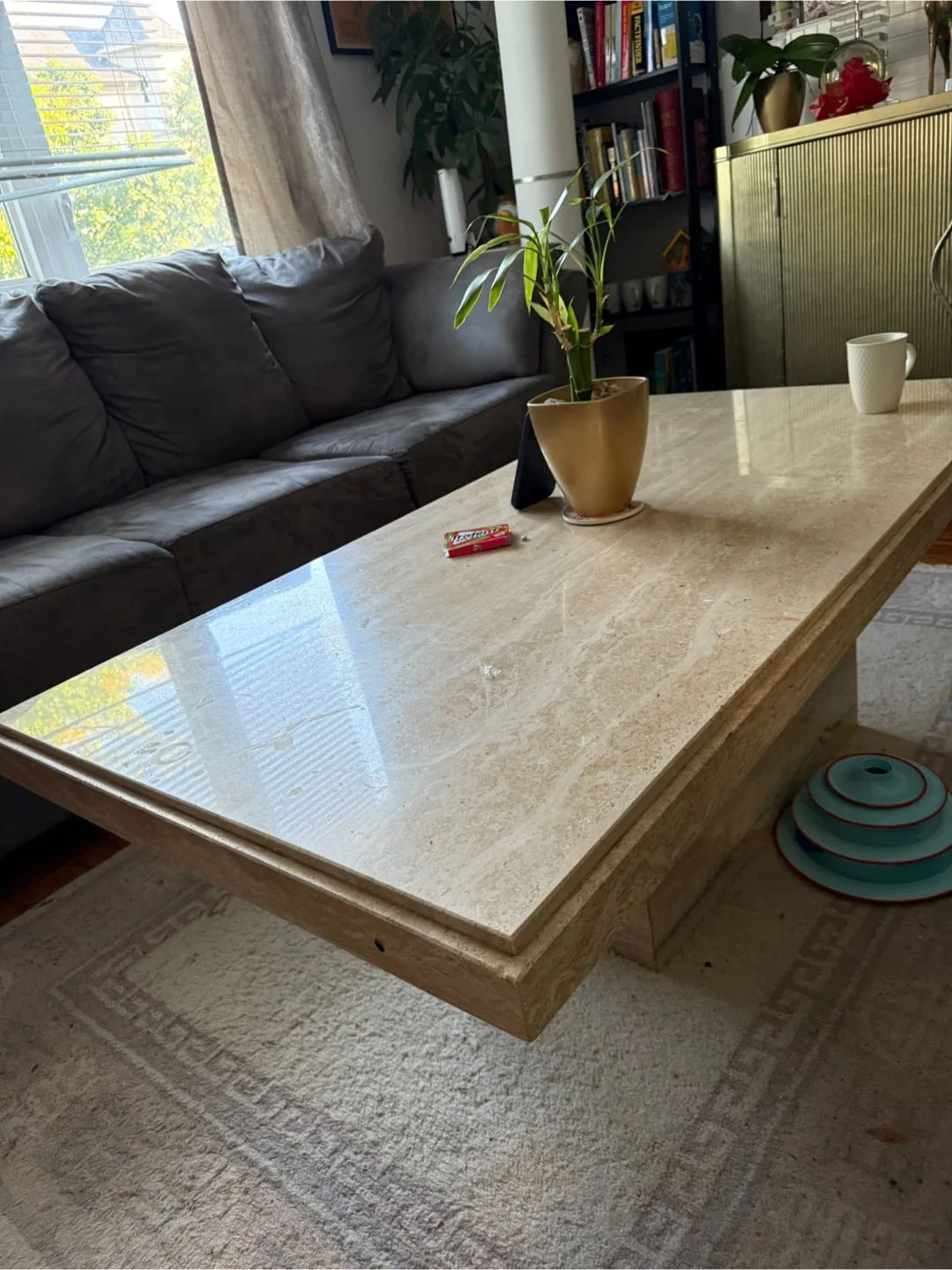 Travertine Console Table thumbnail