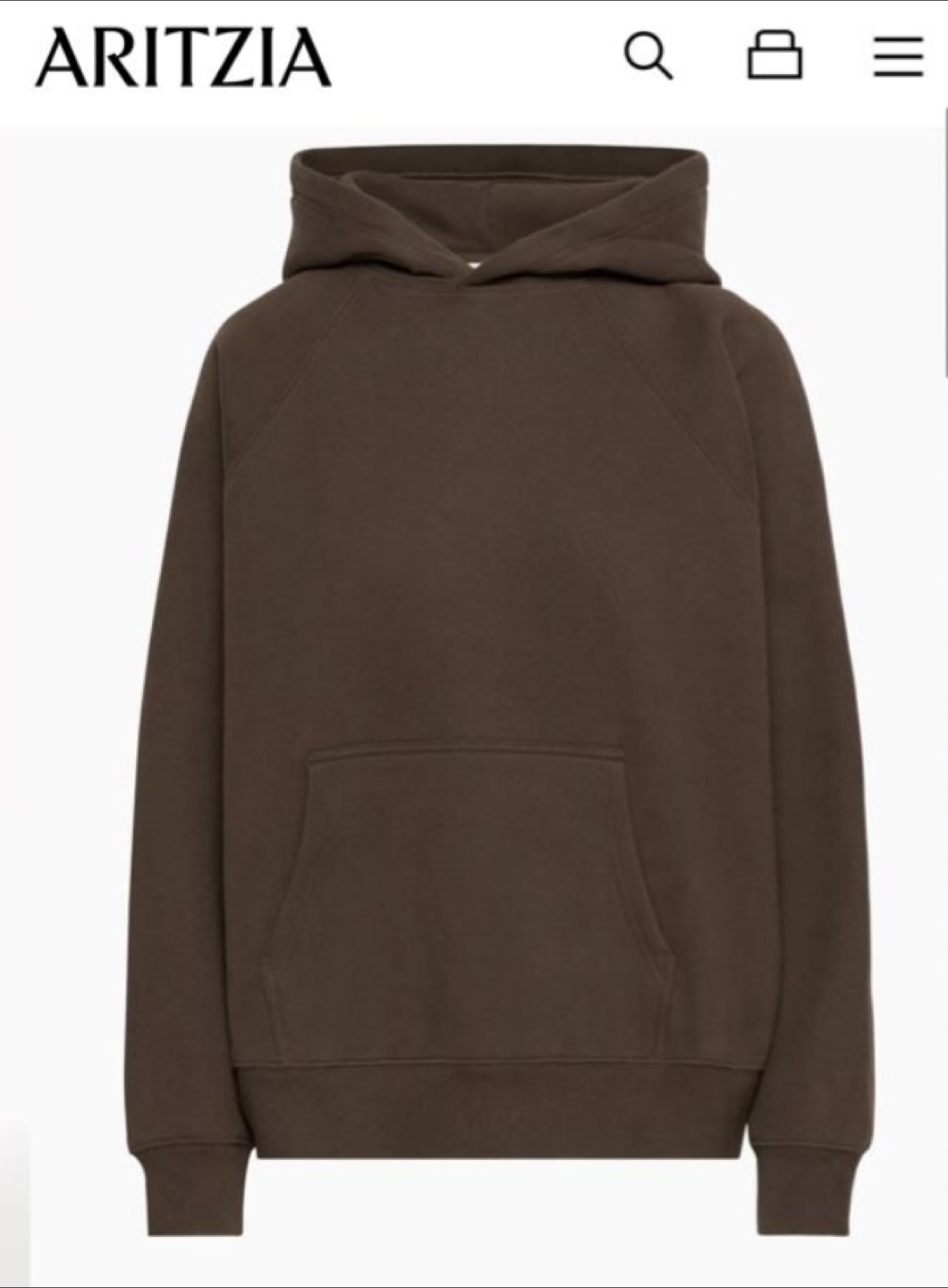 Aritzia Mocha Brown Hoodie - Size S - photo 2