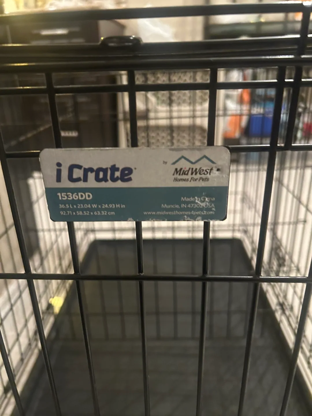MidWest iCrate 1536DD Pet Cage - 36.5" x 23" x 24" thumbnail