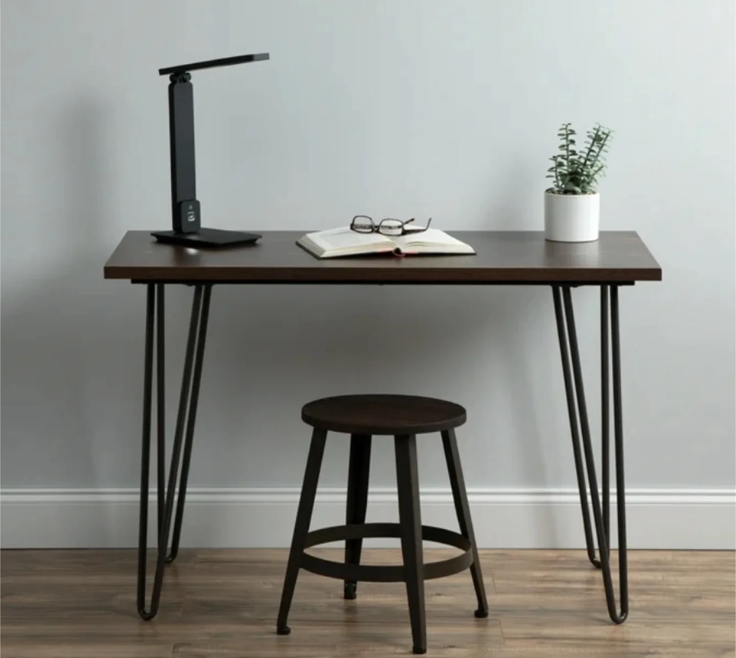 Wood Desk with Hairpin Legs thumbnail