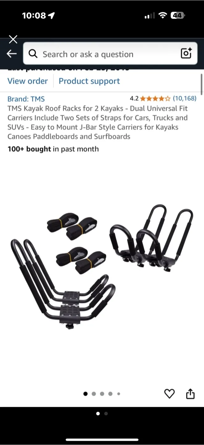 TMS Kayak Roof Racks - Dual Universal Fit thumbnail