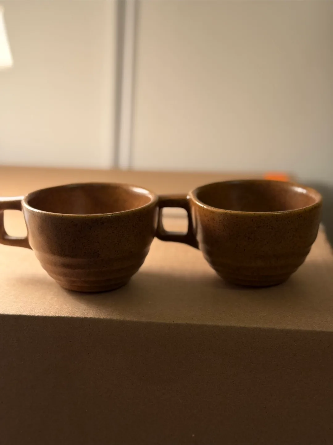 Pair of Artisan Speckled Brown Stoneware Mugs thumbnail