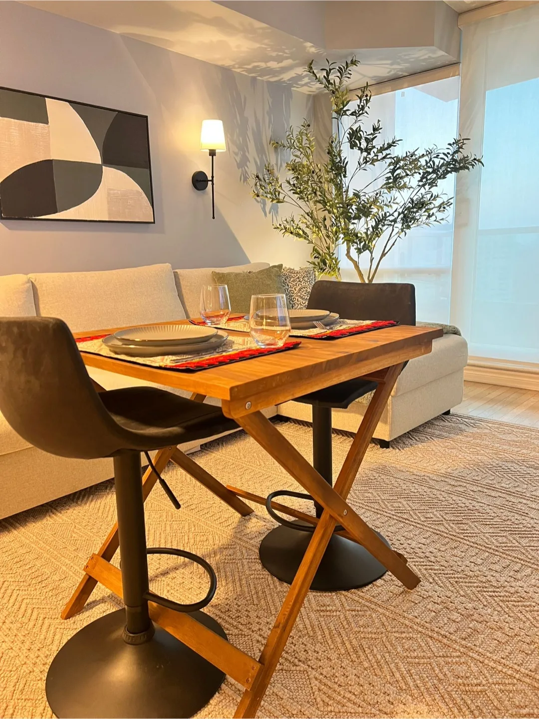 Folding Wooden Outdoor Table - 29 inch Square thumbnail