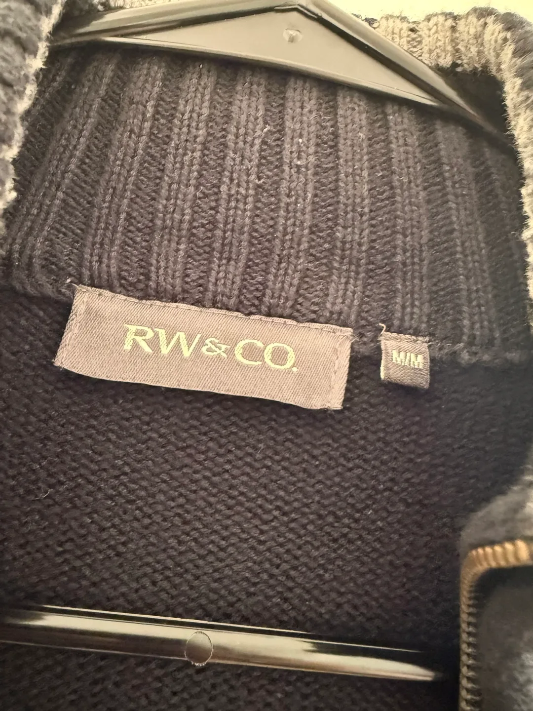 RW&CO. Black Zip-Up Cardigan - Size M/M image indicator(2)