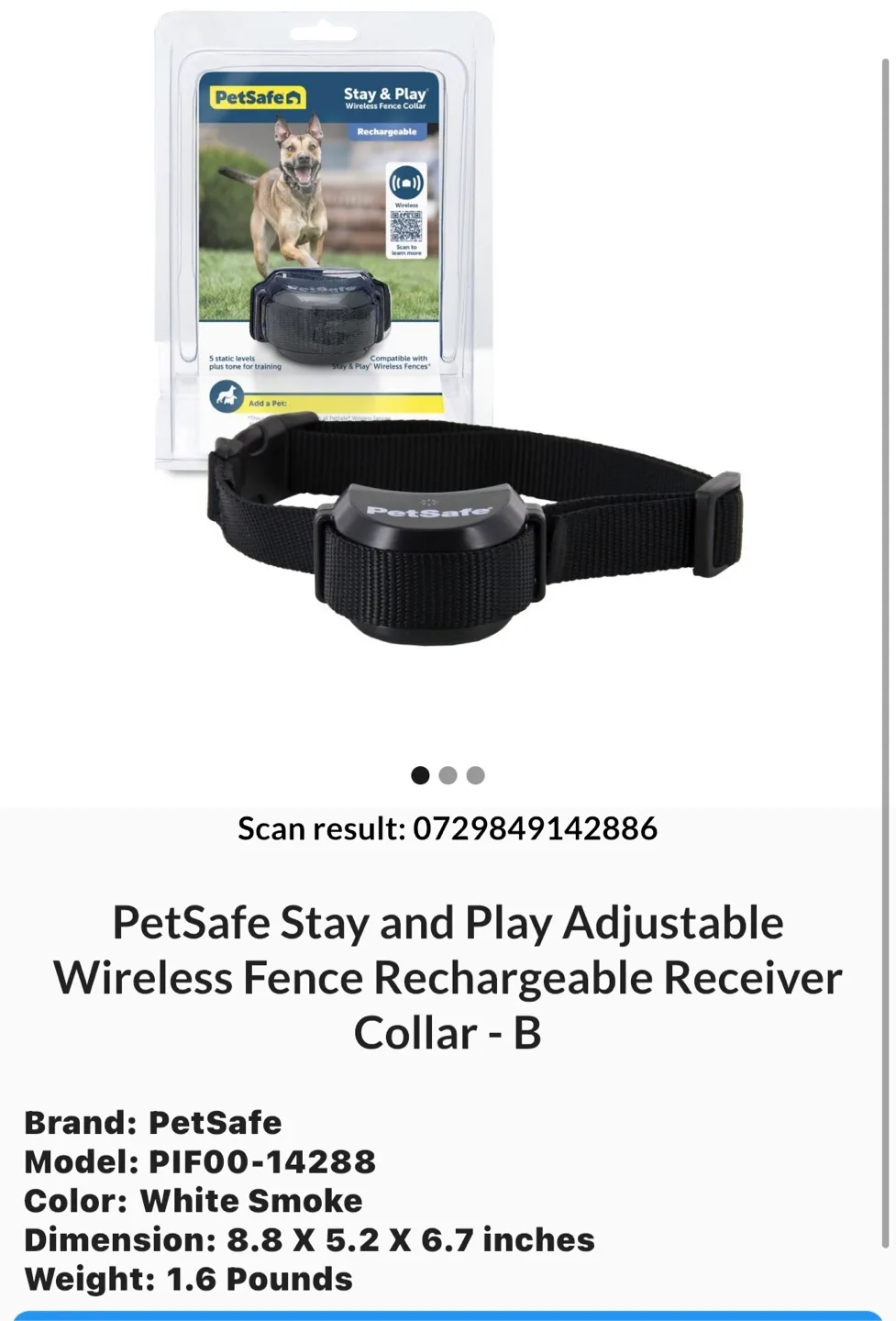 PetSafe Stay & Play Wireless Fence Receiver Collar thumbnail