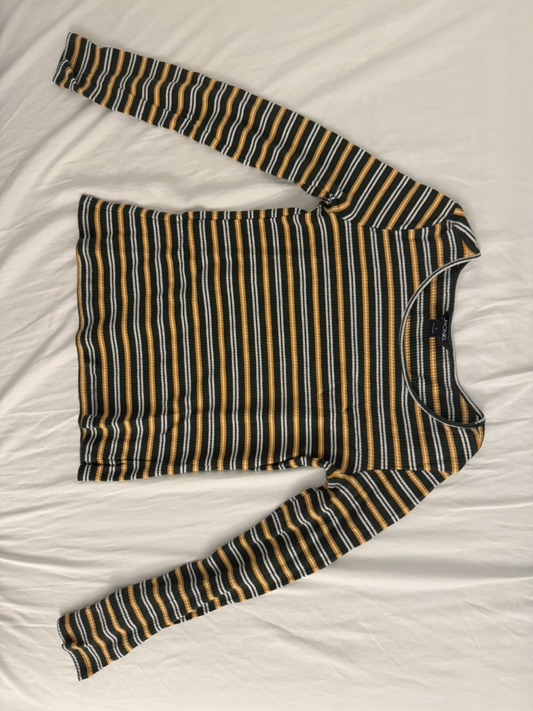 Monki Striped Long Sleeve Top