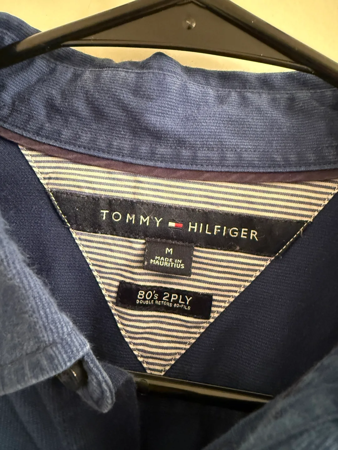 Tommy Hilfiger Blue Button-Down Shirt - Size M image indicator(3)