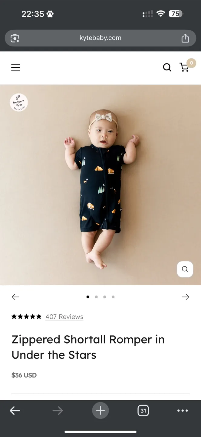 New Kyte Baby Romper - National Park Foundation thumbnail