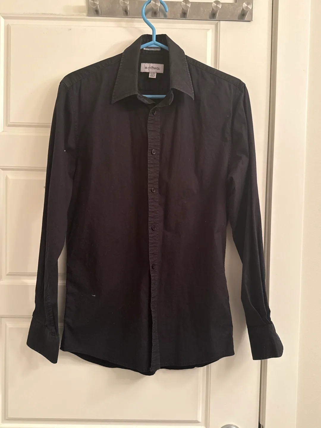 Le Chateau Black Dress Shirt - Size 15-15 1/2 thumbnail