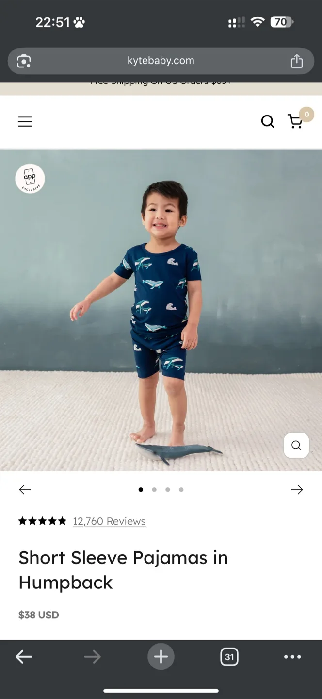 New Kyte Baby Humpback Pajamas thumbnail