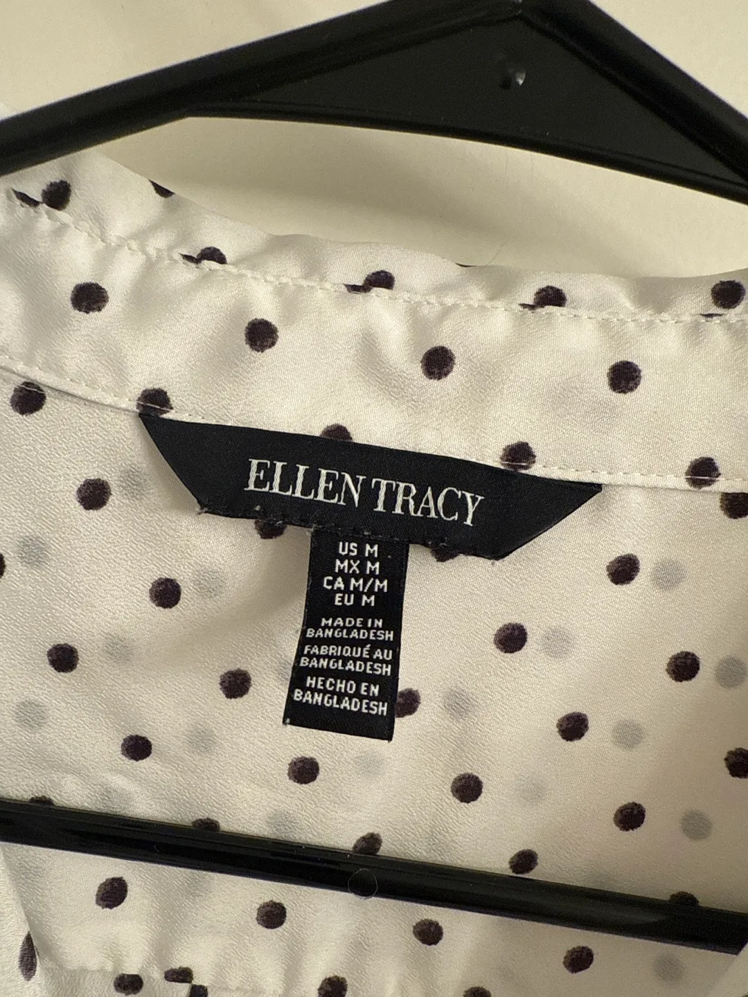 Ellen Tracy Polka Dot Blouse - Size M image indicator(2)