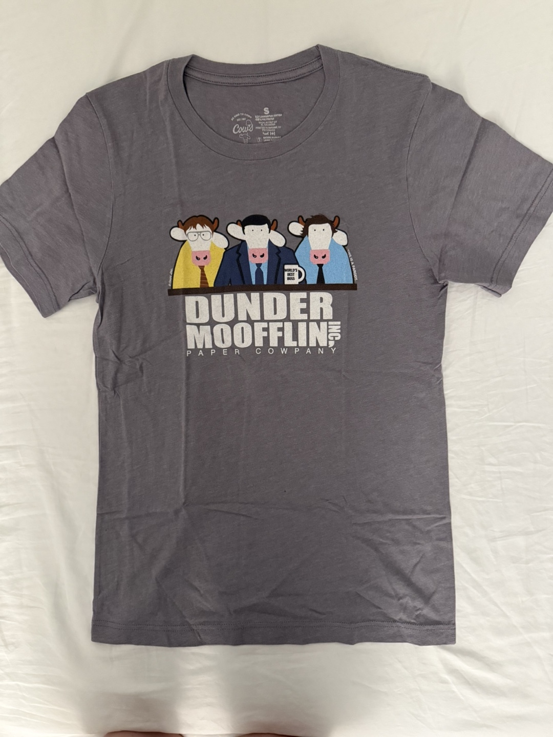 Cow's Dunder Moofflin T-Shirt - Size S