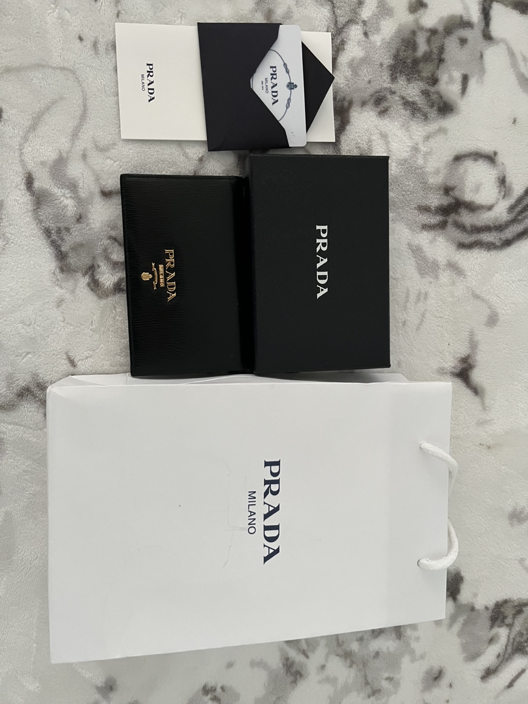 Prada Black Leather Card Holder