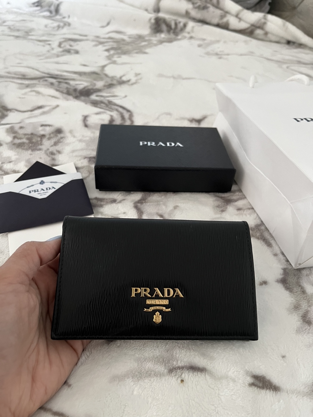 Prada Black Leather Card Holder - photo 5