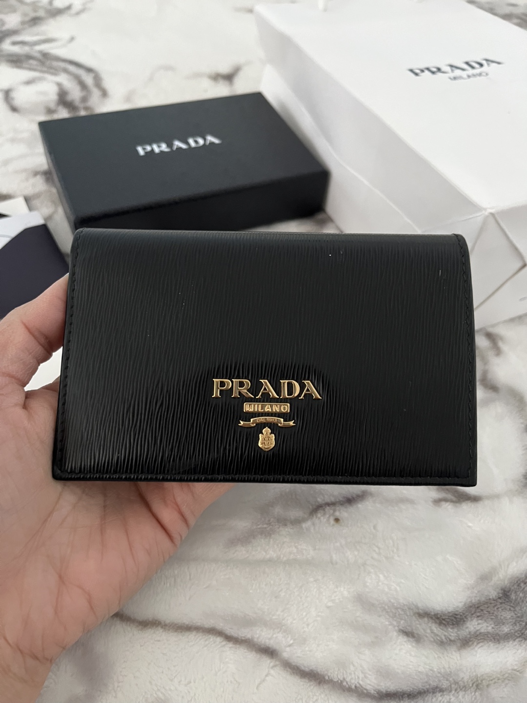 Prada Black Leather Card Holder - photo 2