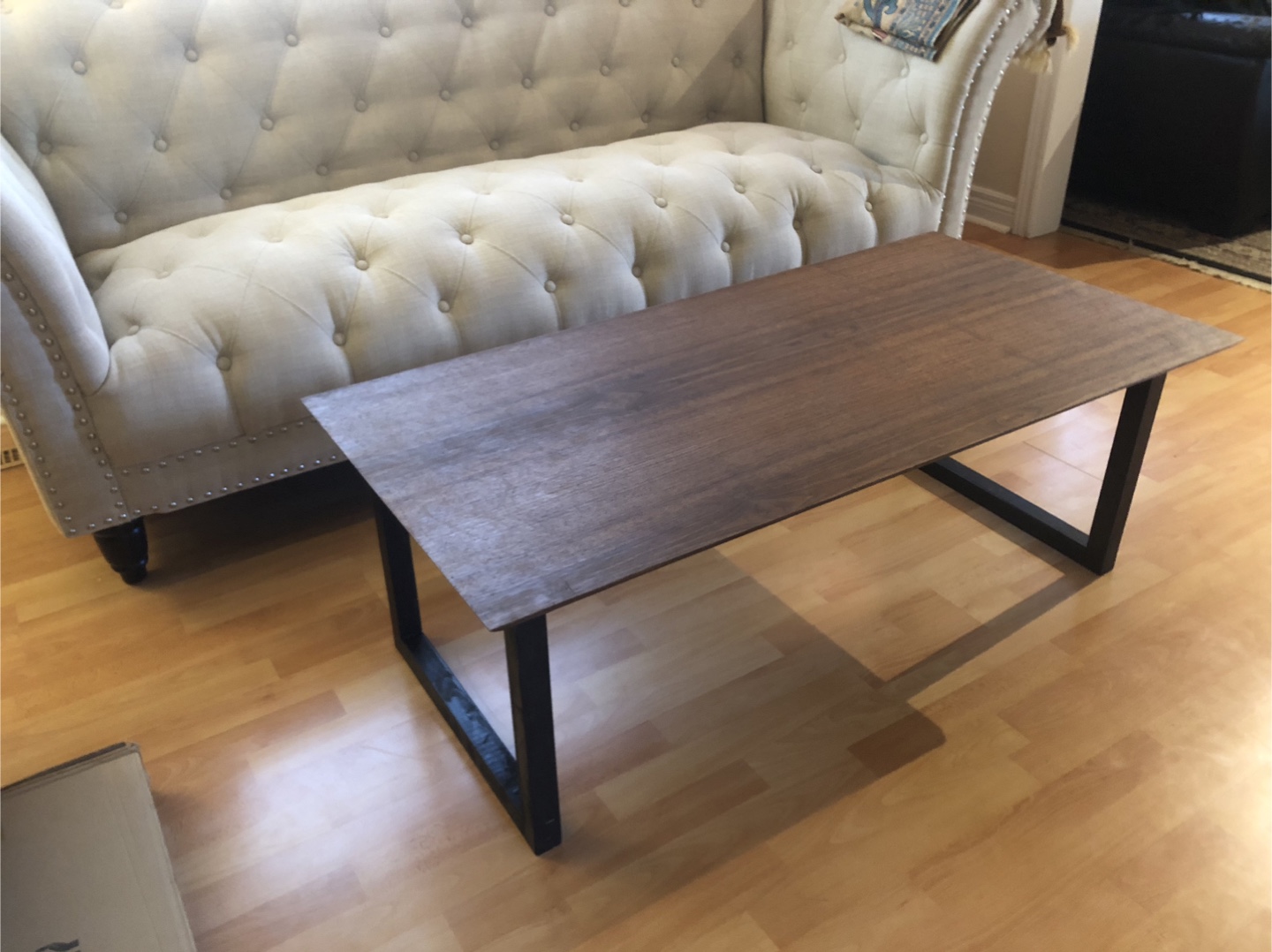 Handcrafted Walnut Wood Modern Coffee Table - photo 2