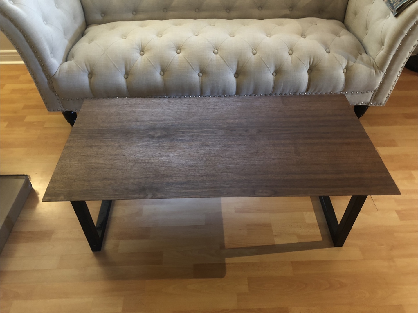 Handcrafted Walnut Wood Modern Coffee Table - photo 3