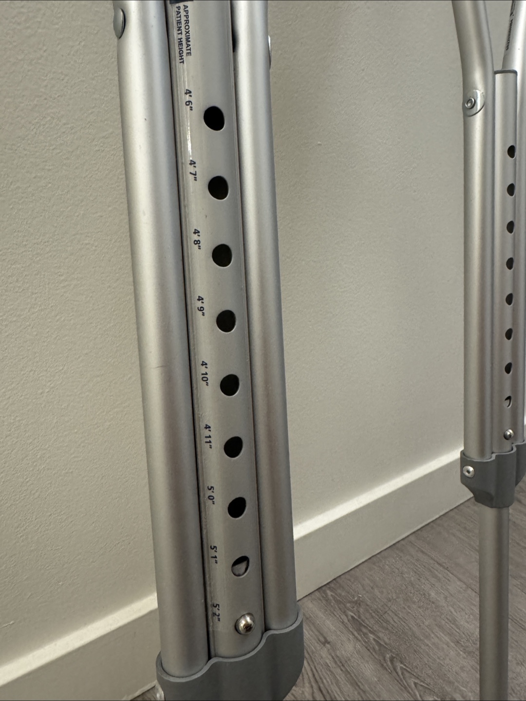 Adjustable Aluminum Crutches - Like New - photo 2