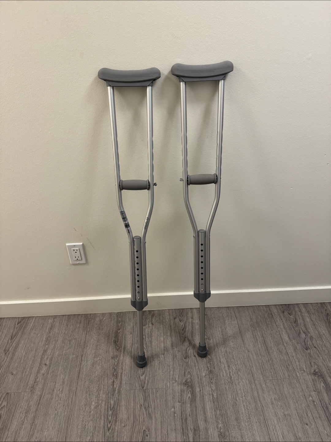 Adjustable Aluminum Crutches - Like New