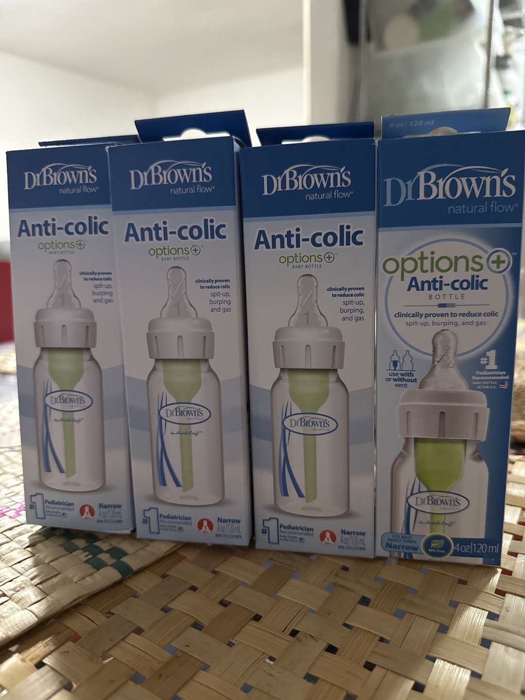 Dr. Brown's Anti-Colic Options+ 4oz Baby Bottles