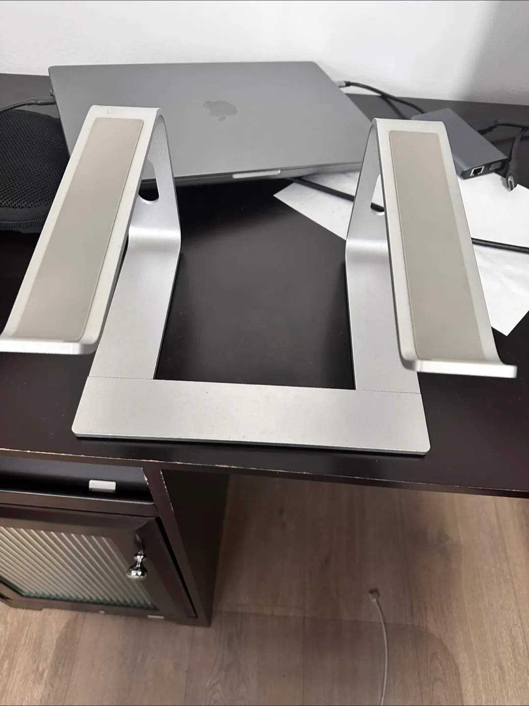 Laptop Stand - Silver Aluminum thumbnail
