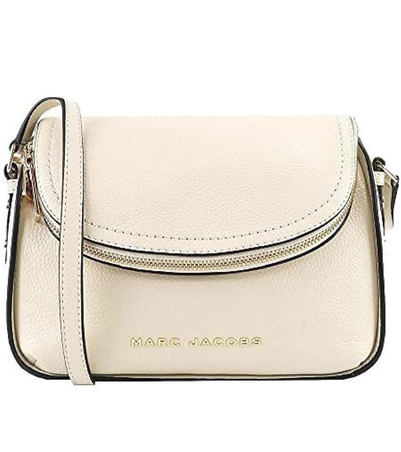 🇨🇦Marc Jacobs off-white Leather Crossbody messenger Bag thumbnail