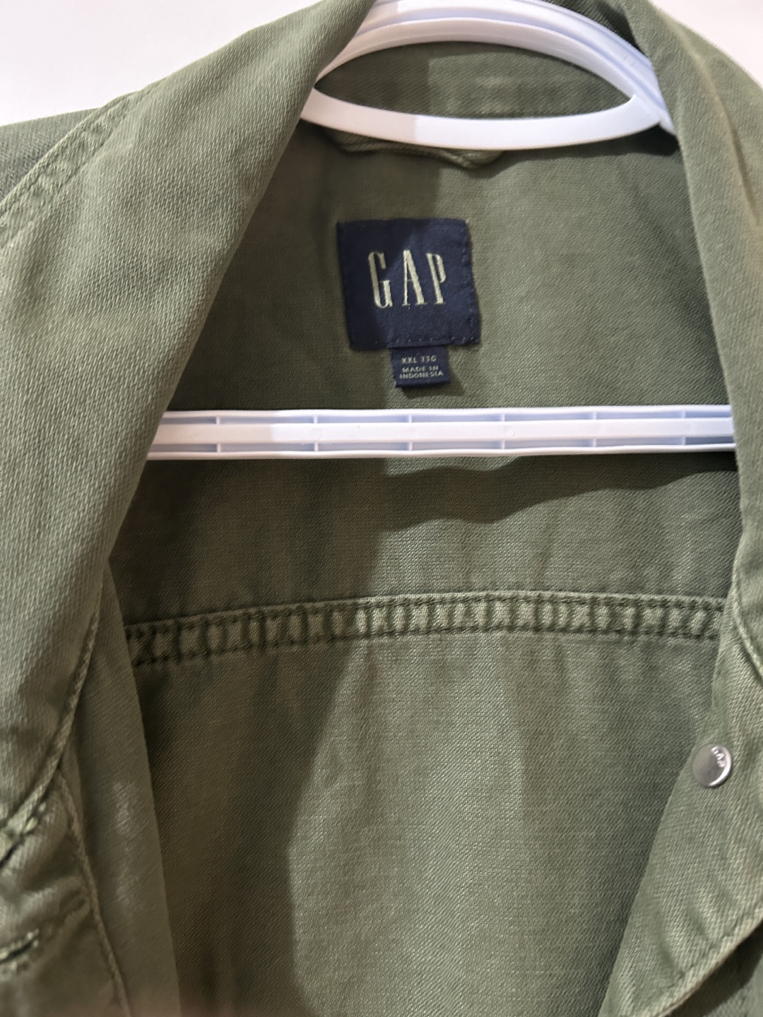 Women’s GAP Olive Green Denim Jacket  - XXL - photo 2