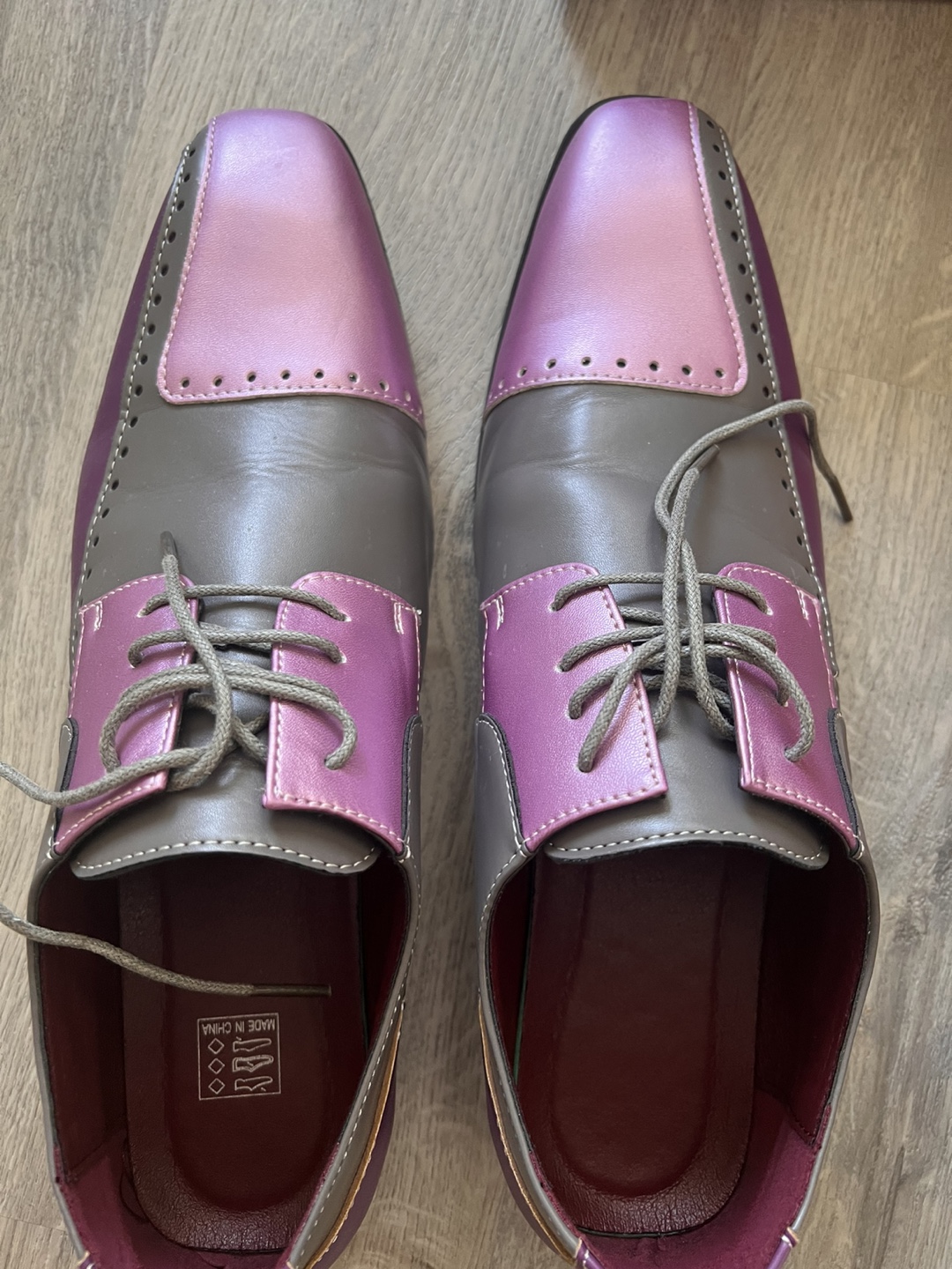 Aldo Grey & Purple Dress Shoes - Size 46 - photo 3