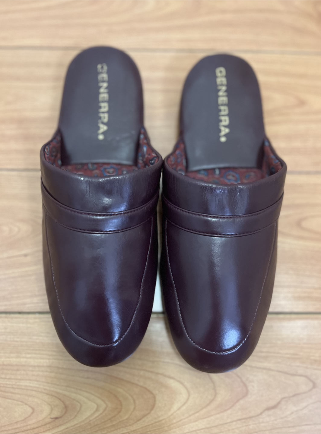 Leather Slippers - Size 9M (New)