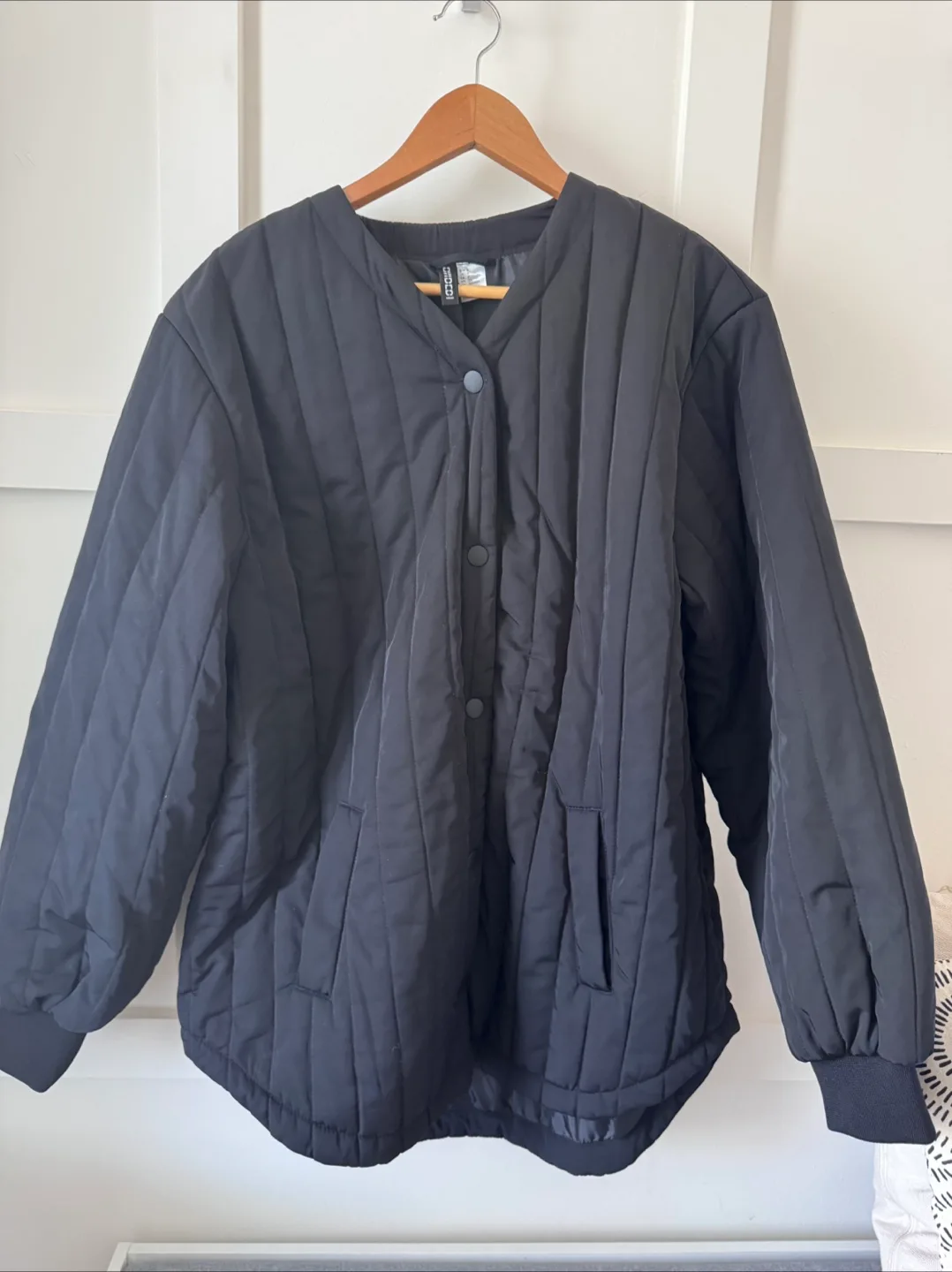 H&M Divided Black Quilted Jacket. Size S. thumbnail
