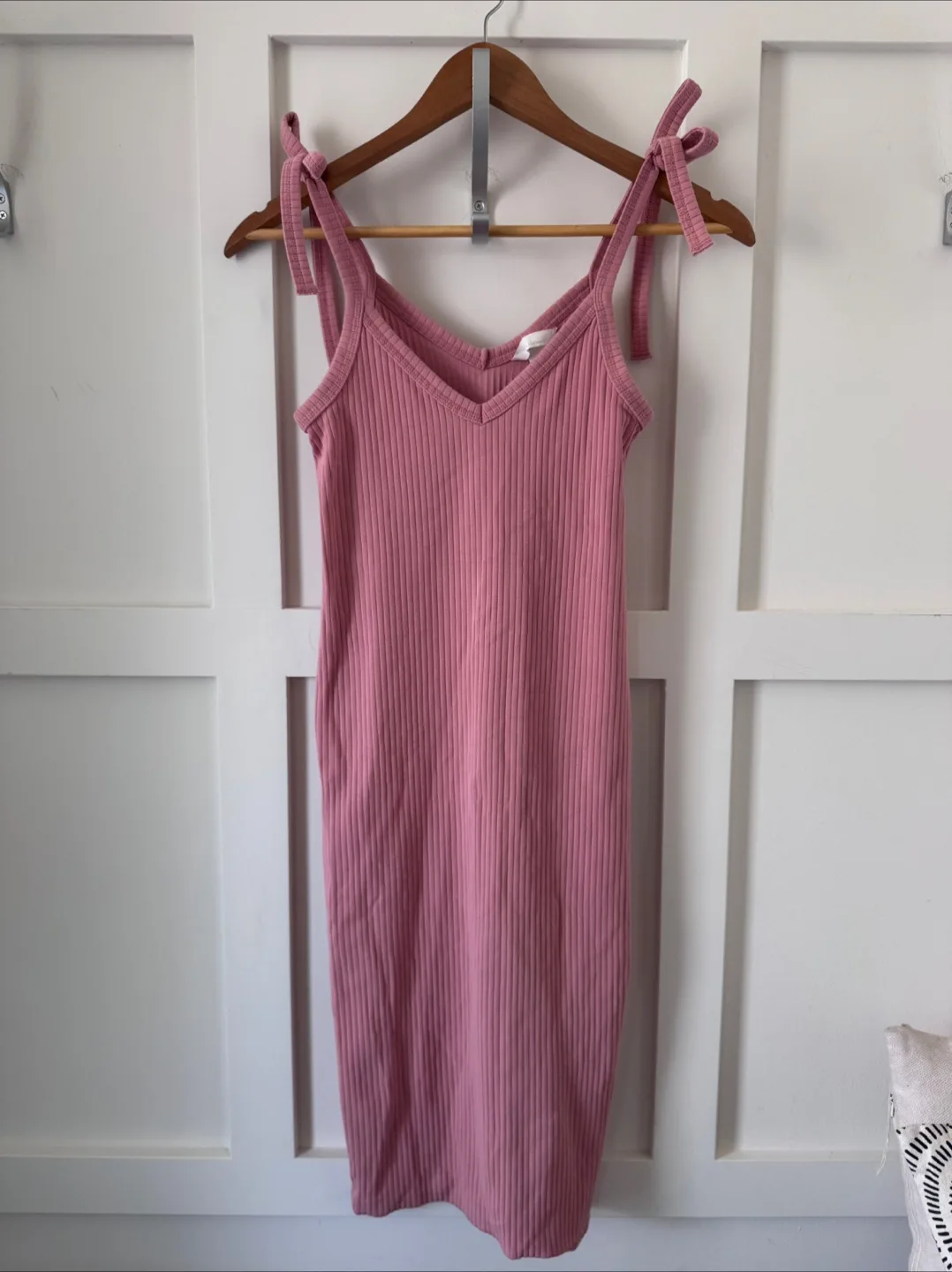 H&M Maternity Pink Ribbed Dress. Size S. thumbnail