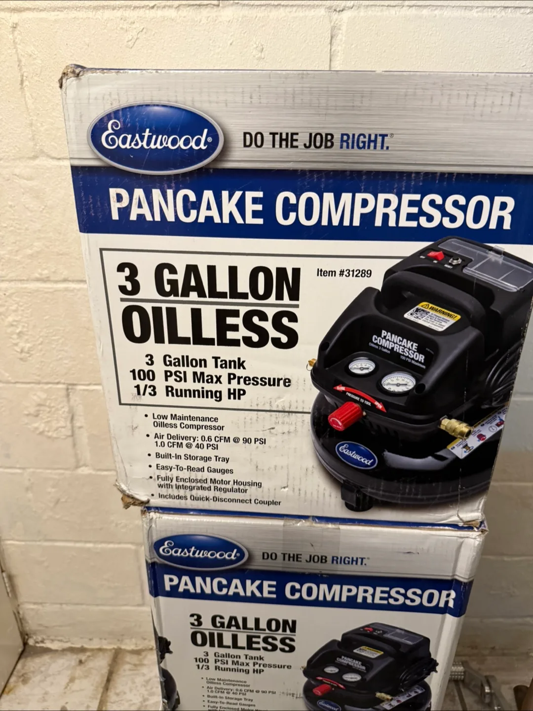 Eastwood 3 Gallon Pancake Air Compressor - New in Box! thumbnail