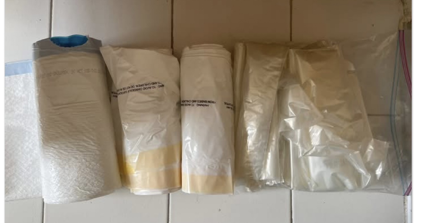 Rolls of big Plastic Trash Bags
