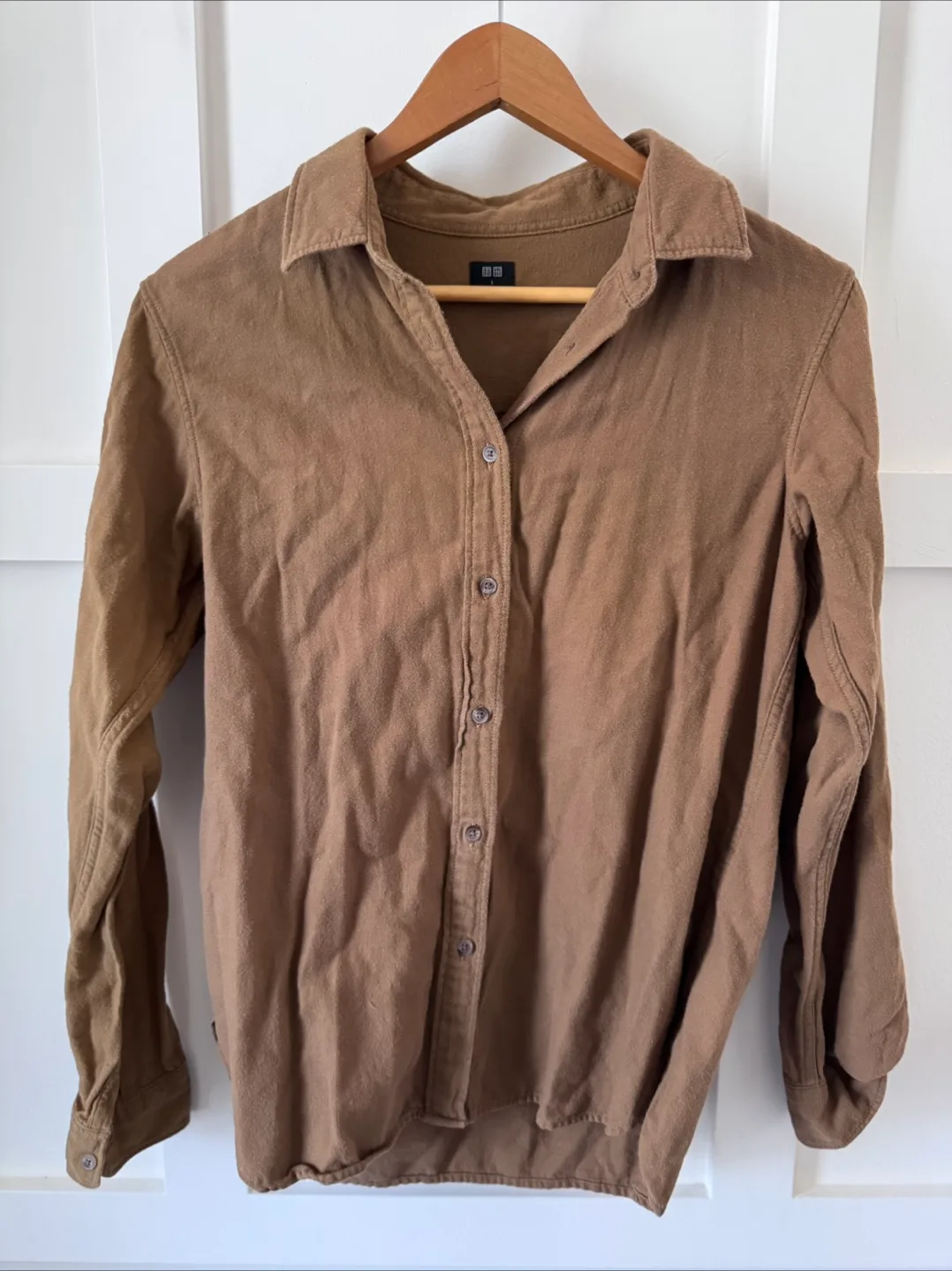 Uniqlo Brown Flannel Shirt - Size S thumbnail
