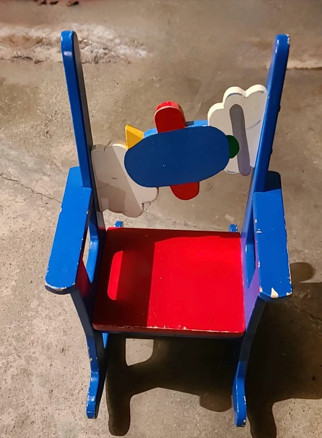 Kids' Airplane-Themed Rocking Chair thumbnail
