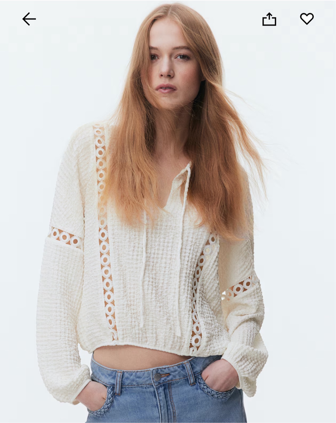 White Crochet Trim Top - photo 3