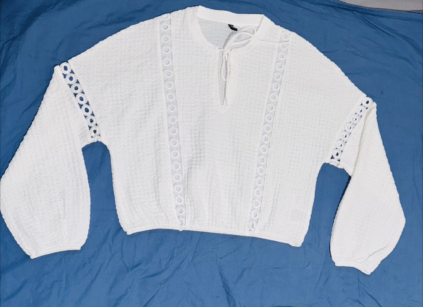 White Crochet Trim Top - photo 2