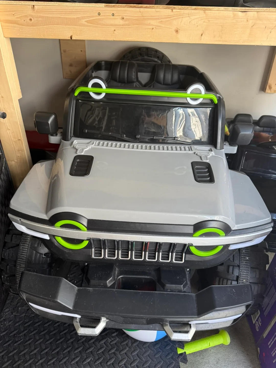 Kids Ride On Jeep - Grey & Green 2 seater 24v thumbnail