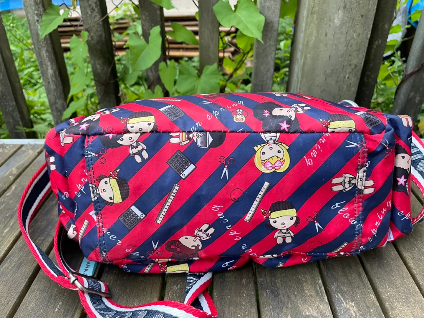 Harajuku Lovers Red & Blue Striped Shoulder Bag image indicator(7)